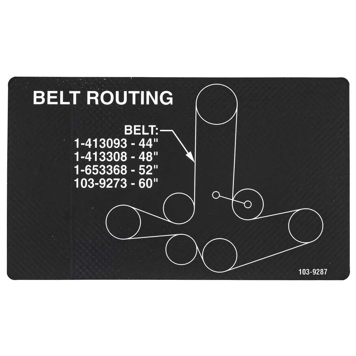 exmark radius drive belt diagram