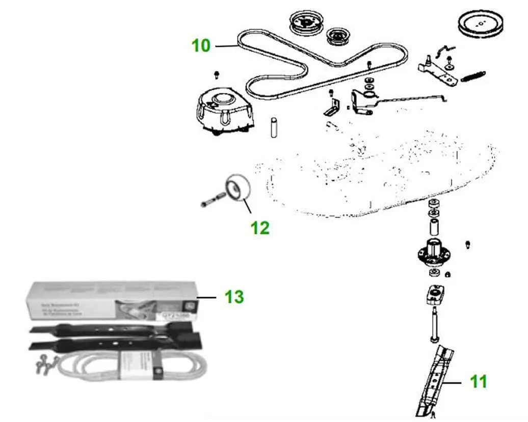 john deere 42 inch deck belt diagram