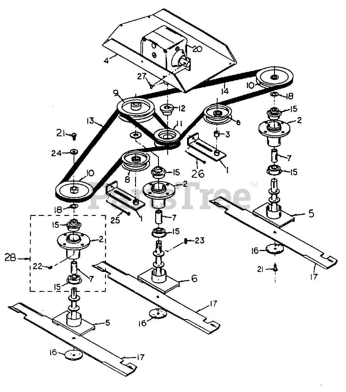 craftsman dgs 6500 belt diagram