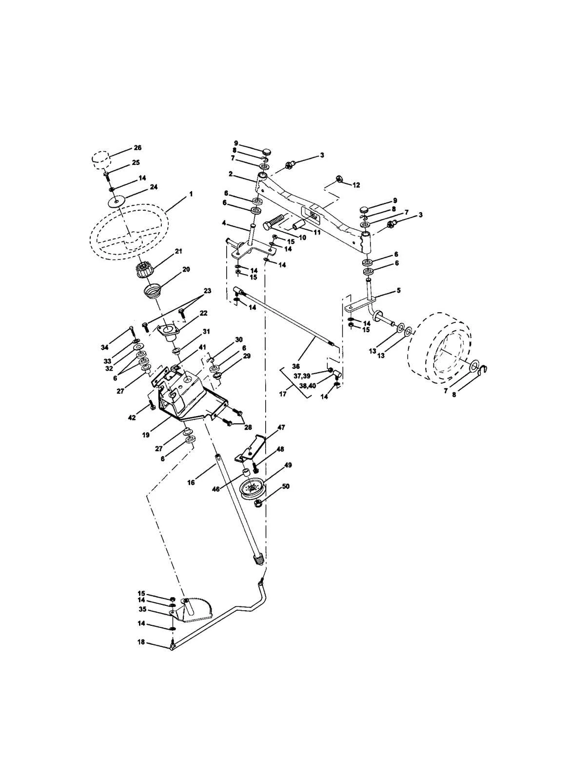 craftsman gt3000 drive belt diagram