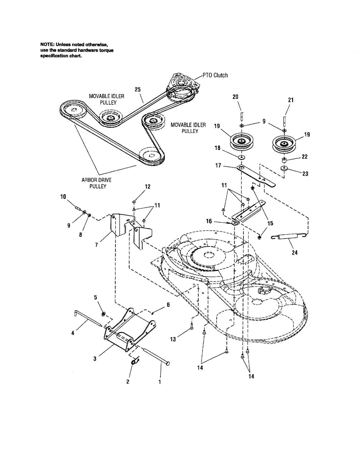 craftsman t130 belt diagram