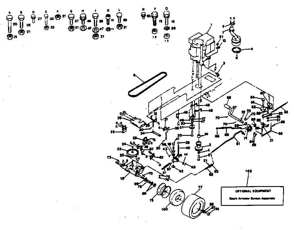 craftsman t260 belt diagram