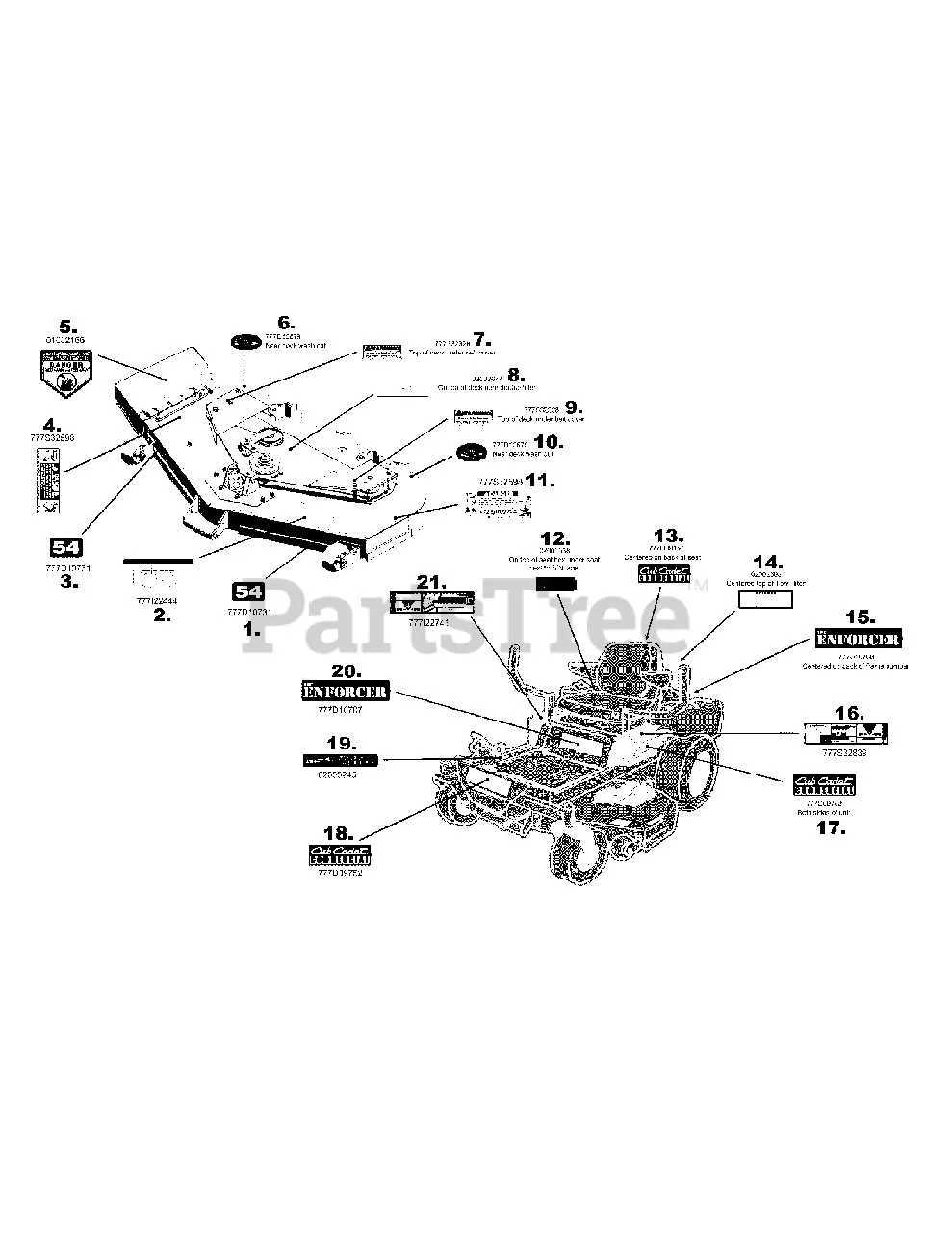cub cadet 48 inch deck belt diagram