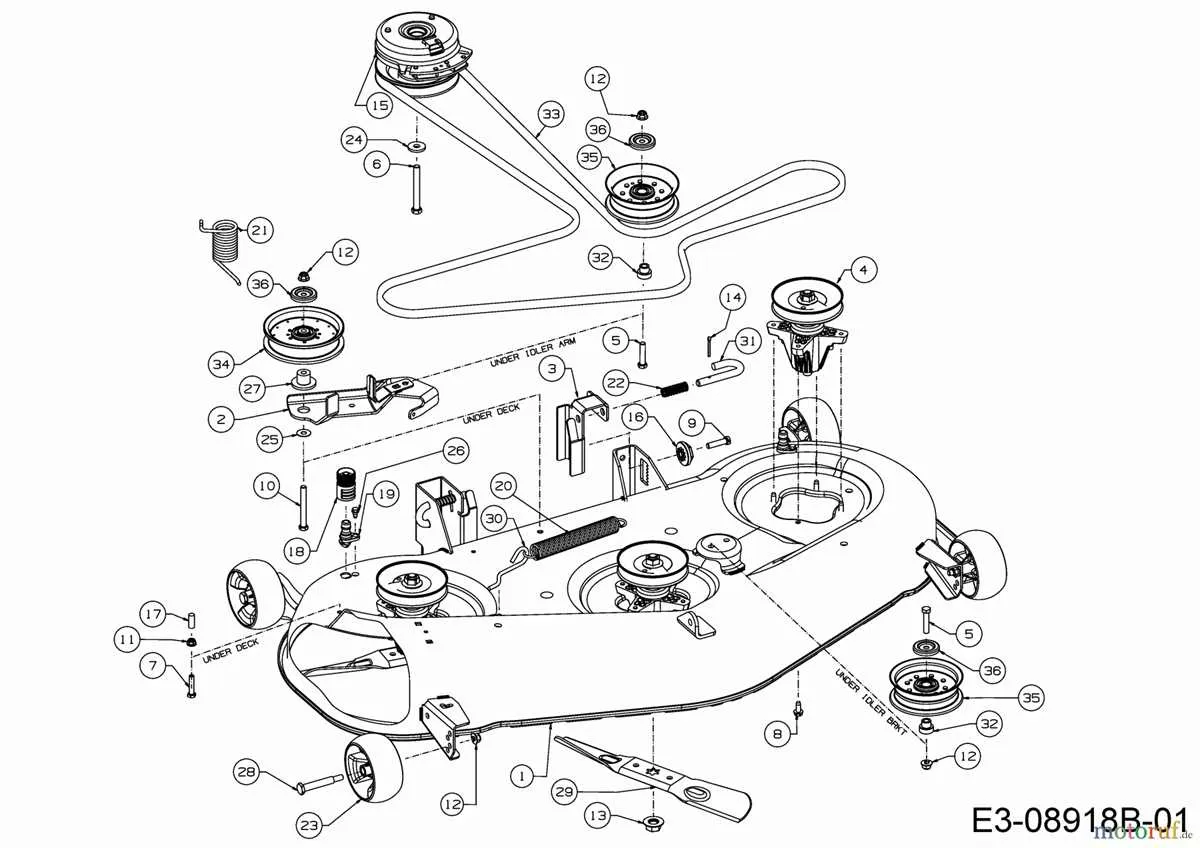 cub cadet 50 deck belt diagram