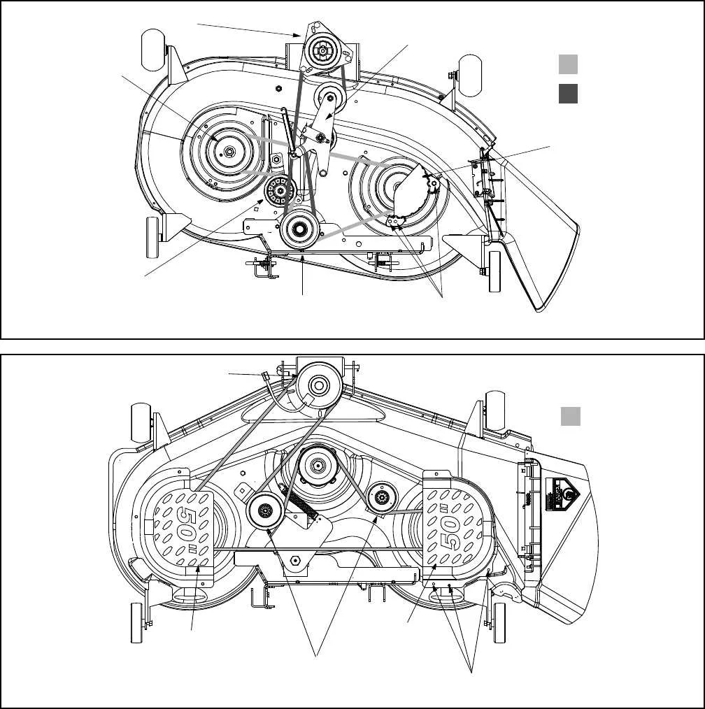 cub cadet deck belt tension spring diagram