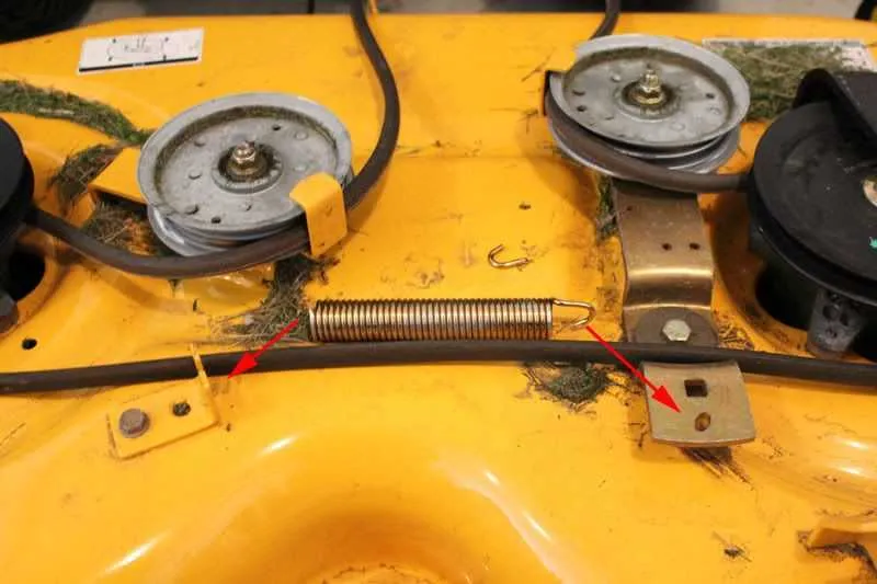 cub cadet drive belt tension spring diagram