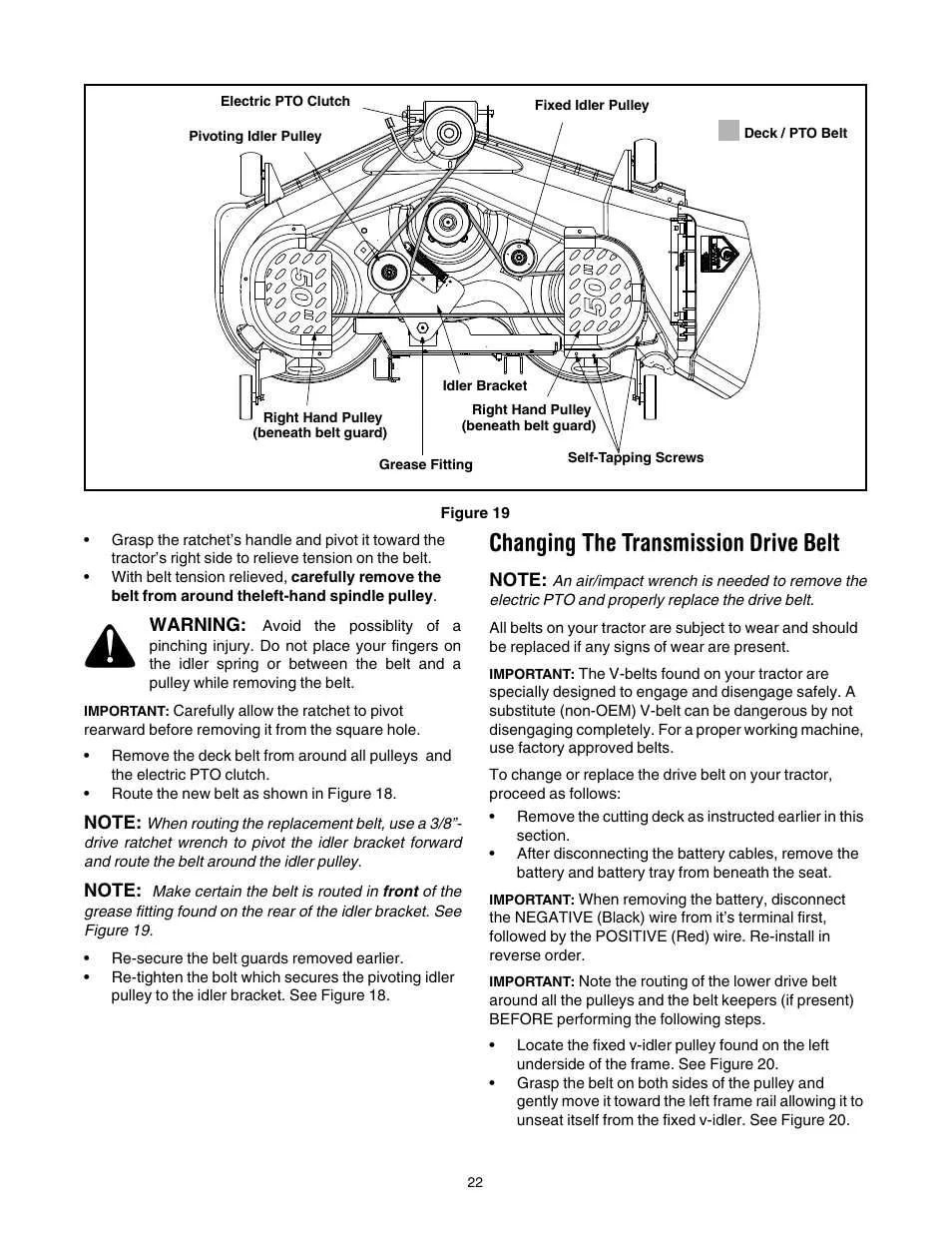 cub cadet drive belt tension spring diagram