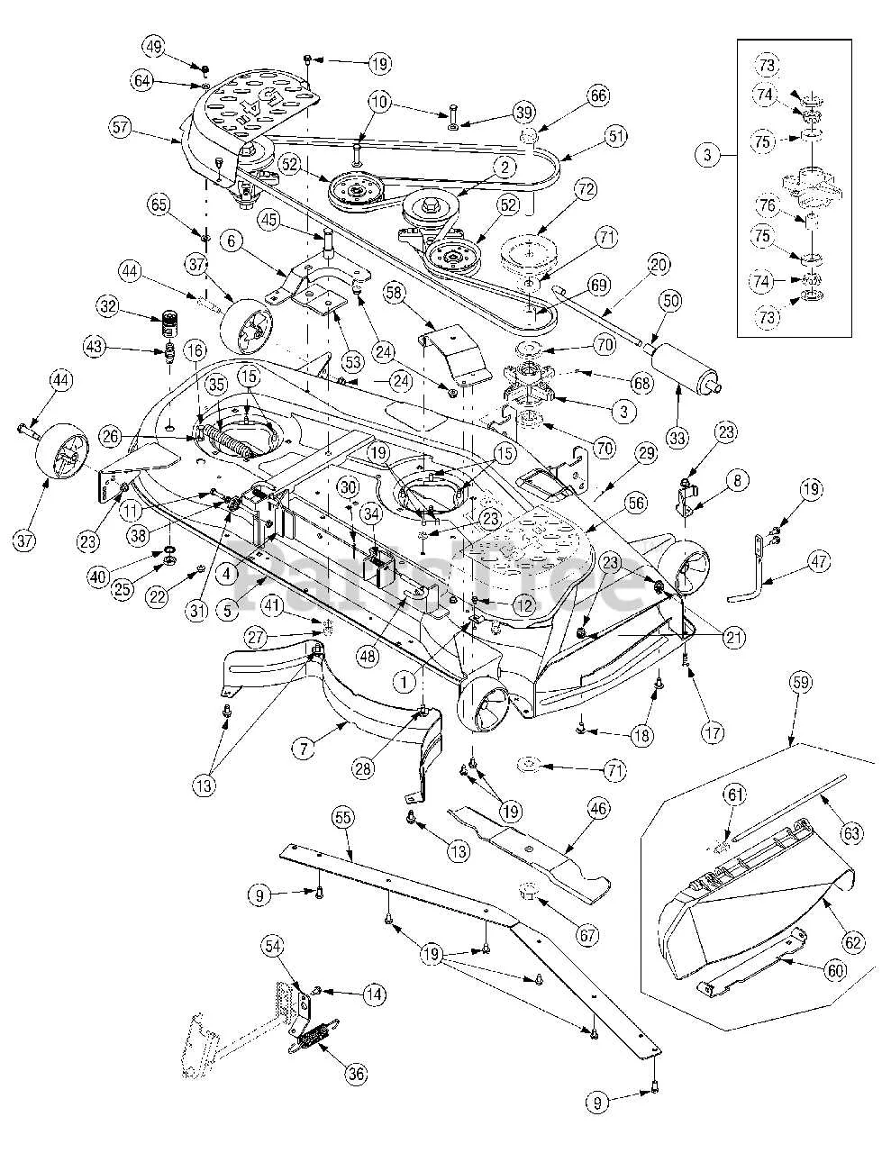 cub cadet gt1554 drive belt diagram