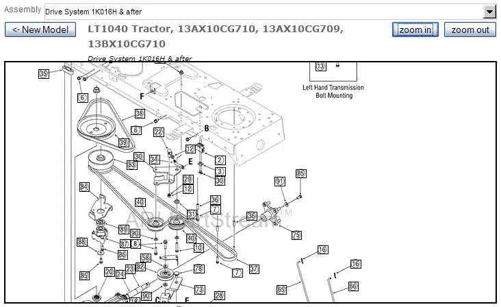 cub cadet ltx1040 drive belt diagram