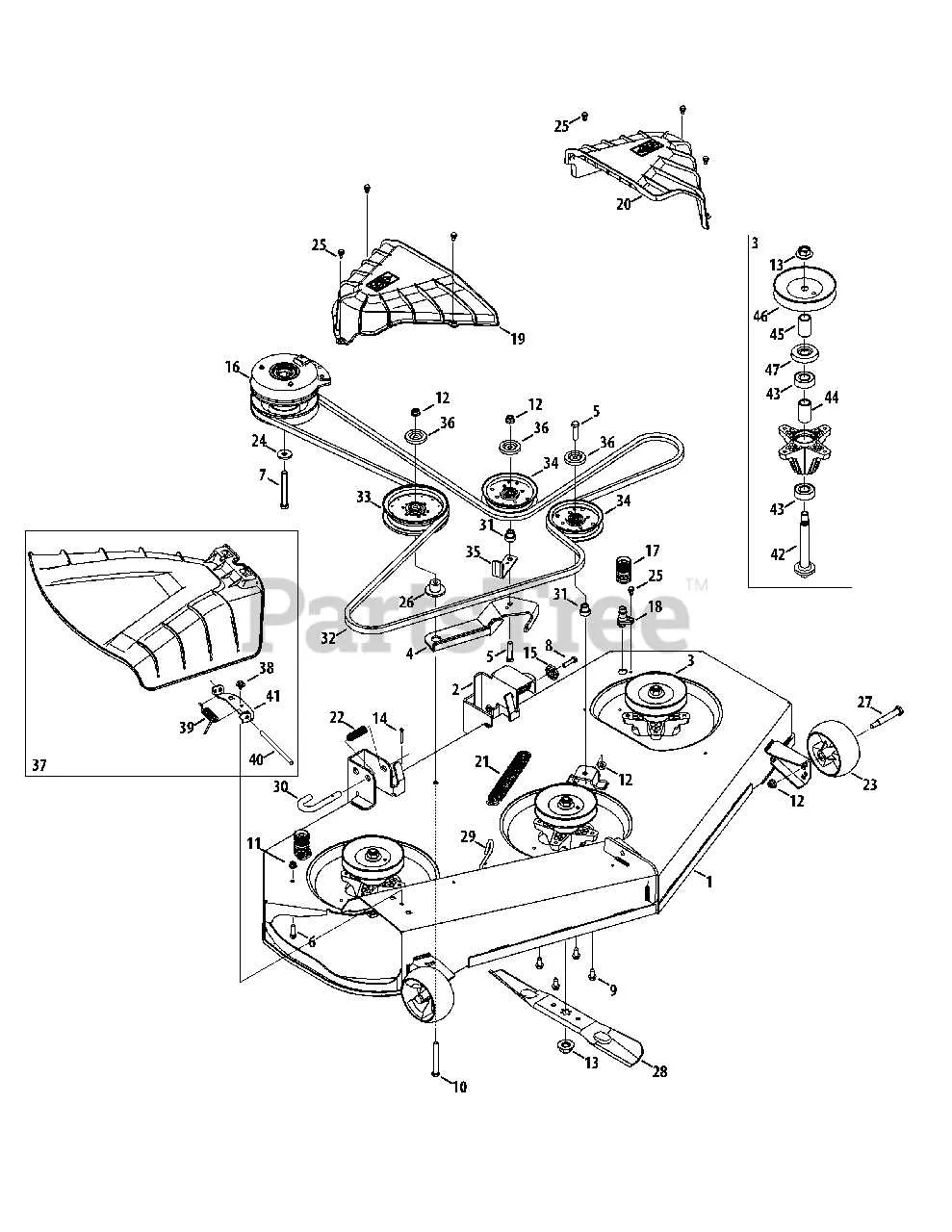 cub cadet rzt l 54 drive belt diagram
