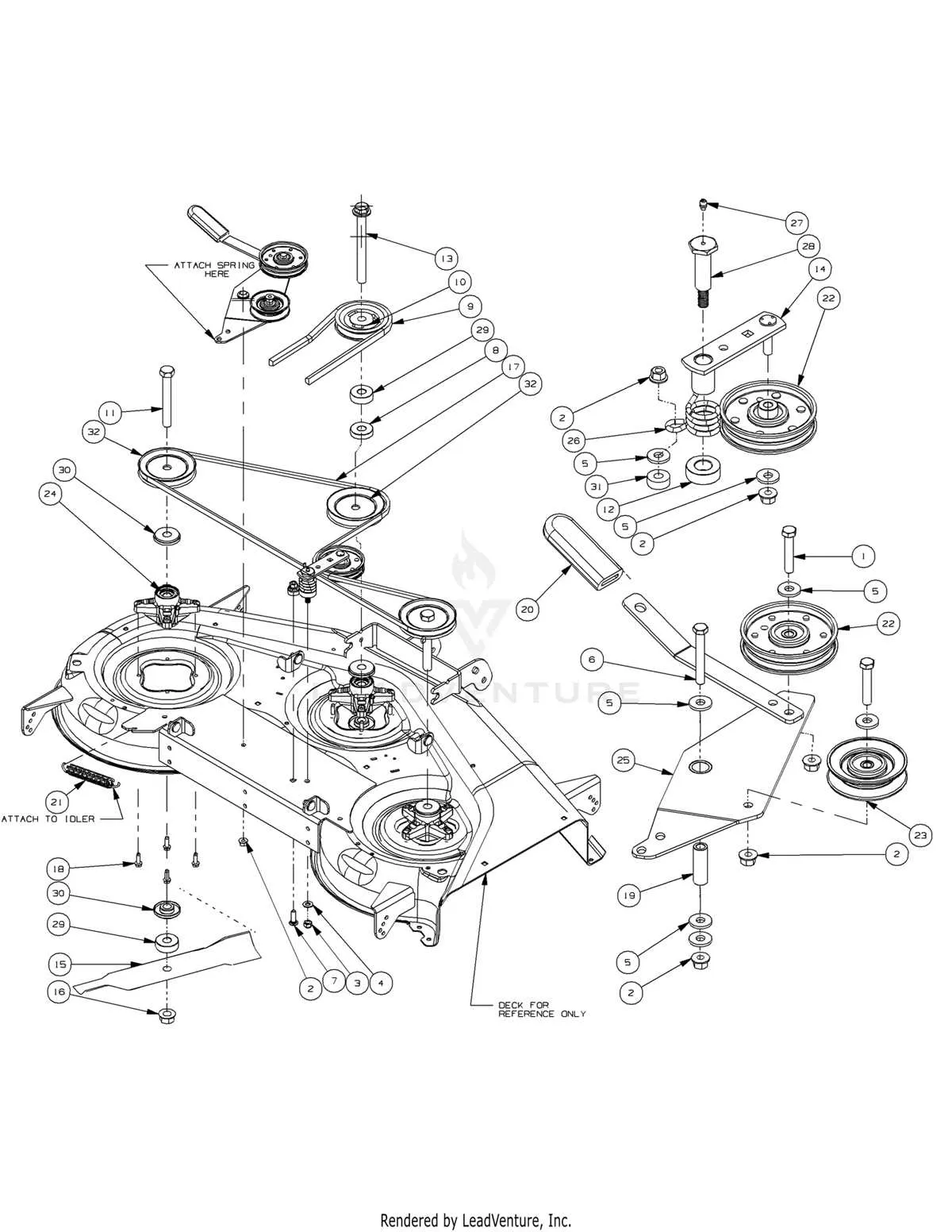 cub cadet z force 44 deck belt diagram