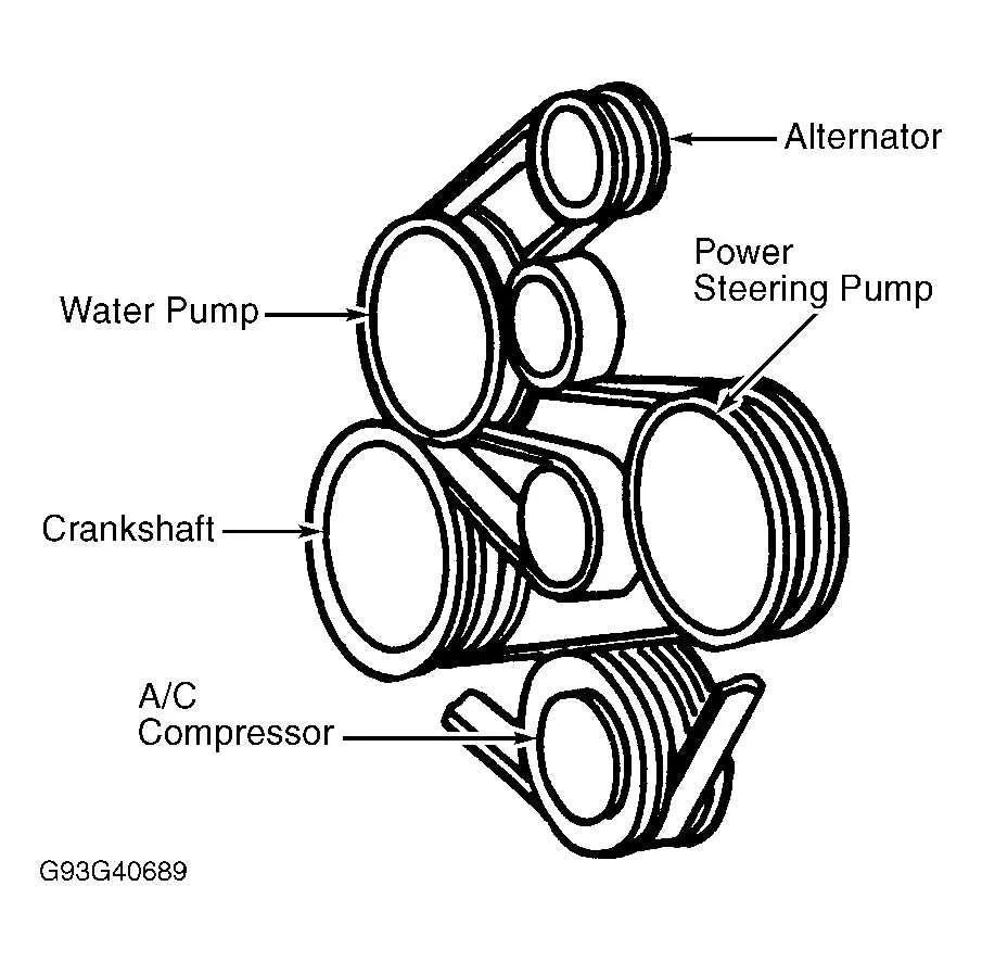 2002 ford taurus serpentine belt diagram