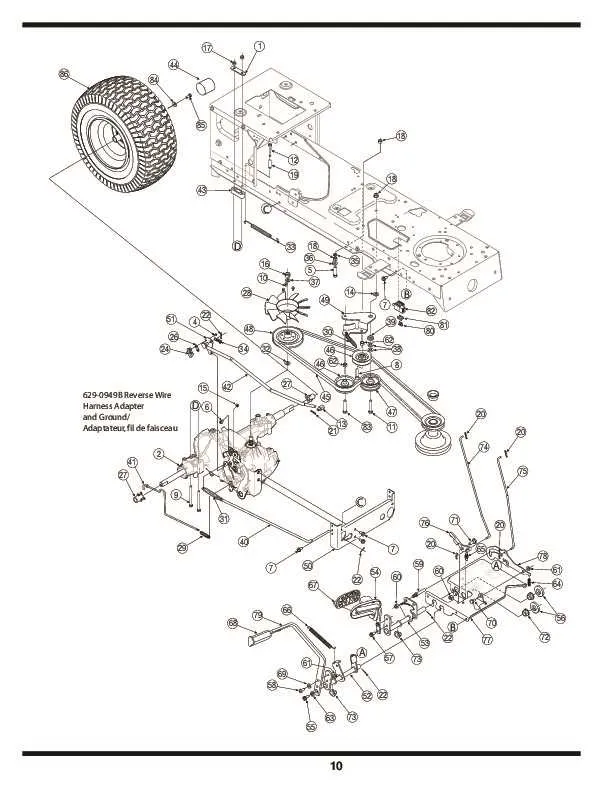 huskee supreme slt 4600 drive belt diagram