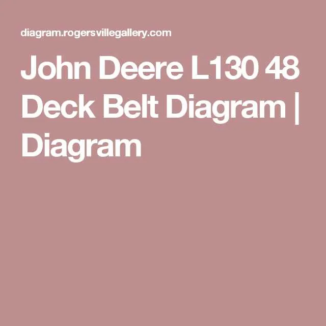 deck belt diagram for john deere l120