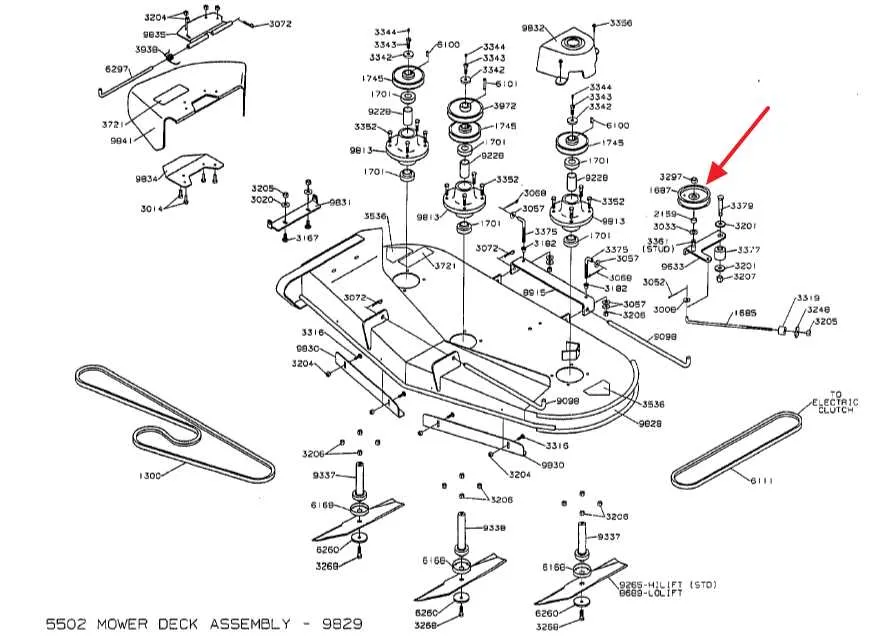 dixon ztr 44 drive belt diagram