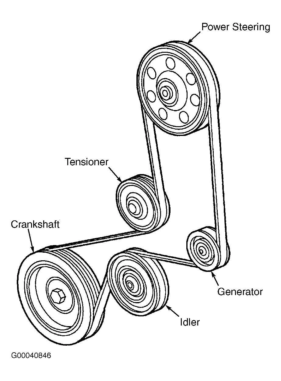 2000 ford focus serpentine belt diagram
