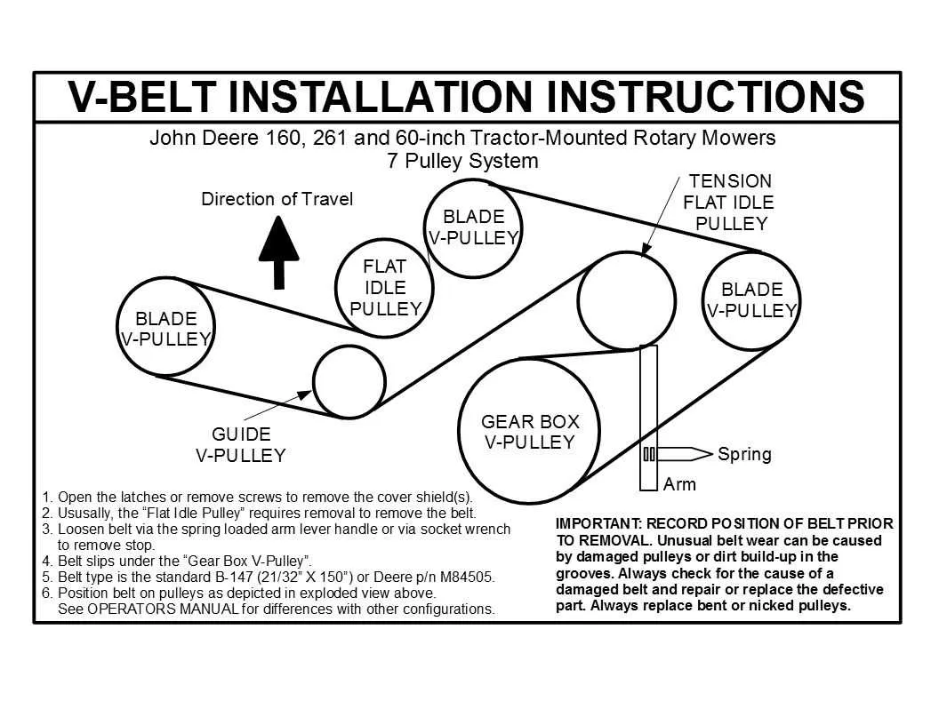 e180 john deere belt diagram