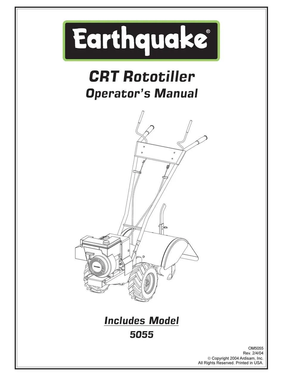 earthquake tiller belt diagram