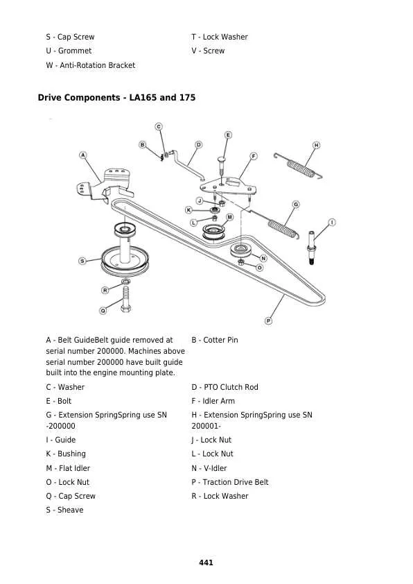 la145 john deere belt diagram