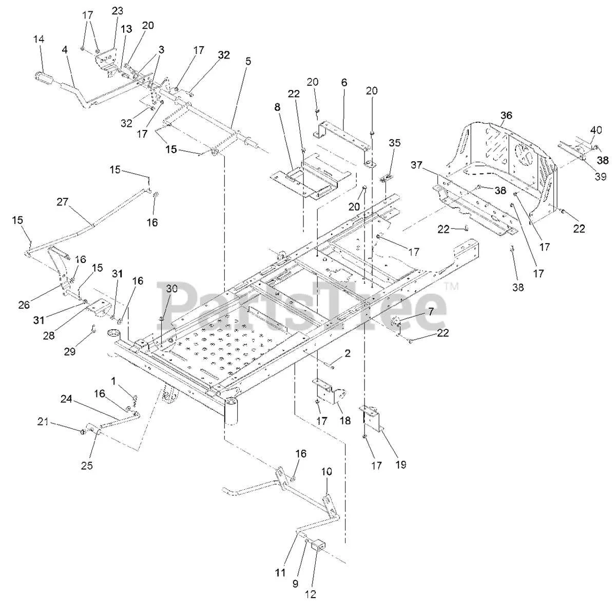 exmark quest 50 deck belt diagram