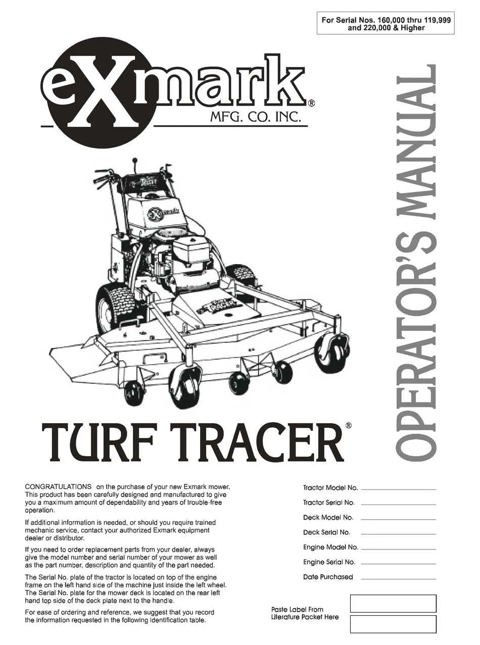 exmark turf tracer drive belt diagram