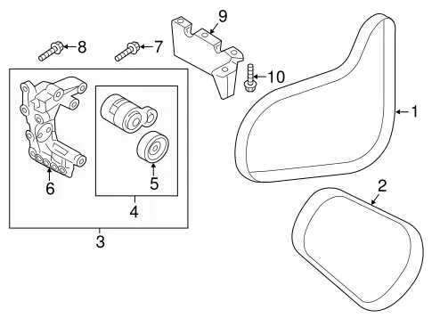 2010 hyundai santa fe belt diagram