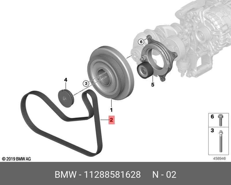 bmw 320i fan belt diagram