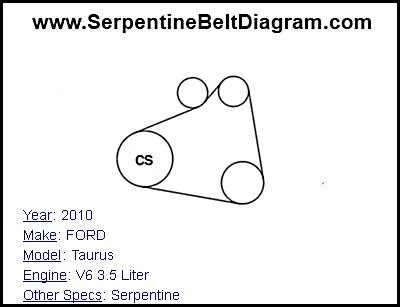ford taurus serpentine belt diagram