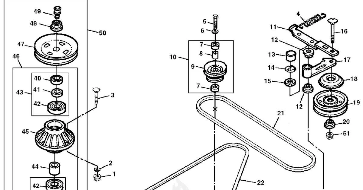 john deere 54c mower deck belt diagram