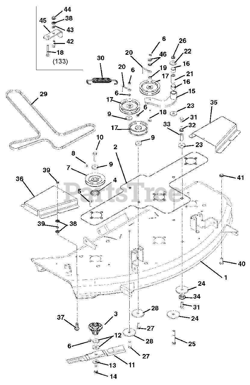 gravely zt 50 deck belt diagram