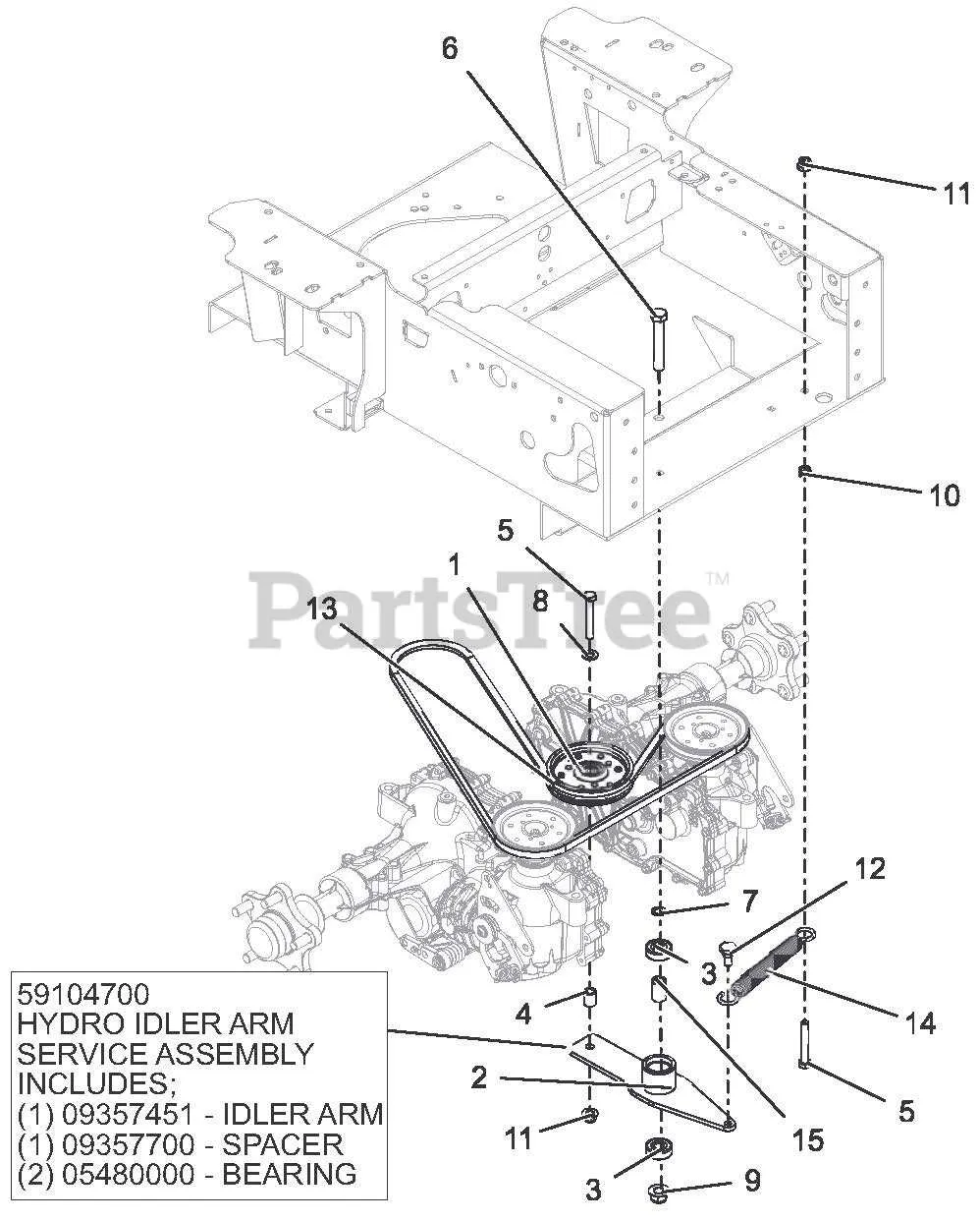 gravely zt hd 60 drive belt diagram
