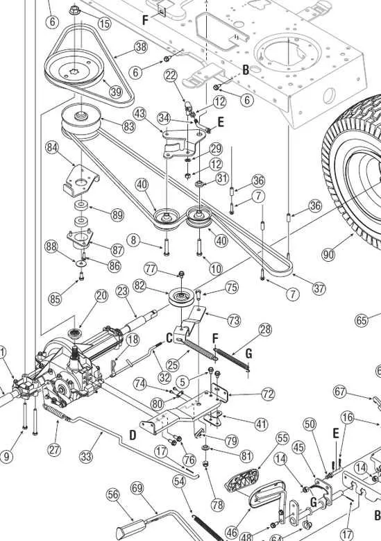 gravely ztx 42 belt diagram