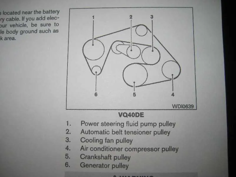 2005 nissan pathfinder belt diagram