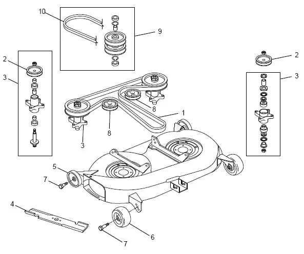 cub cadet lt1042 deck belt diagram
