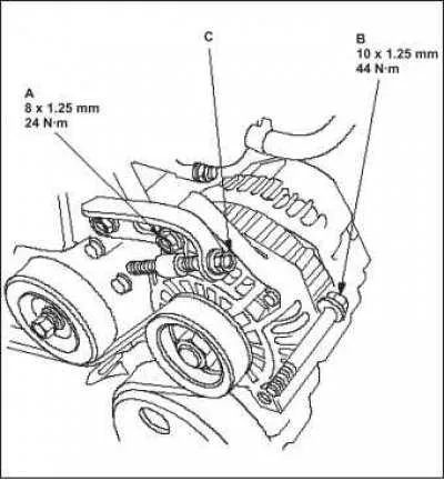 honda civic belt diagram