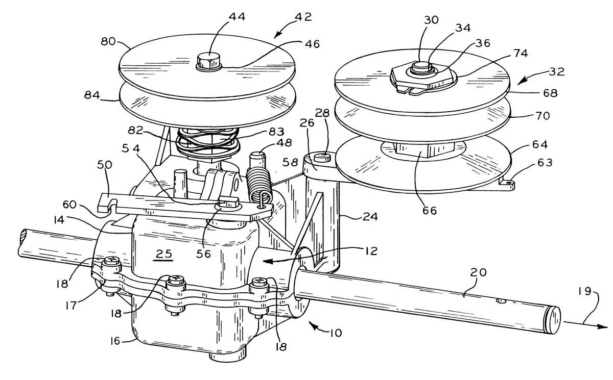 huskee 46 inch deck belt diagram