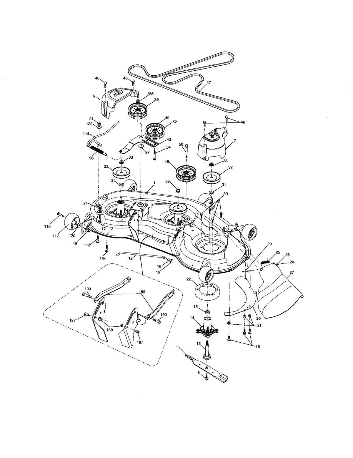 husqvarna lgt2654 drive belt diagram
