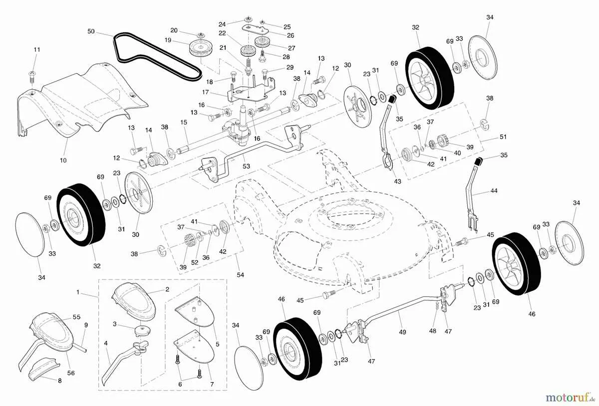 husqvarna mz61 drive belt diagram