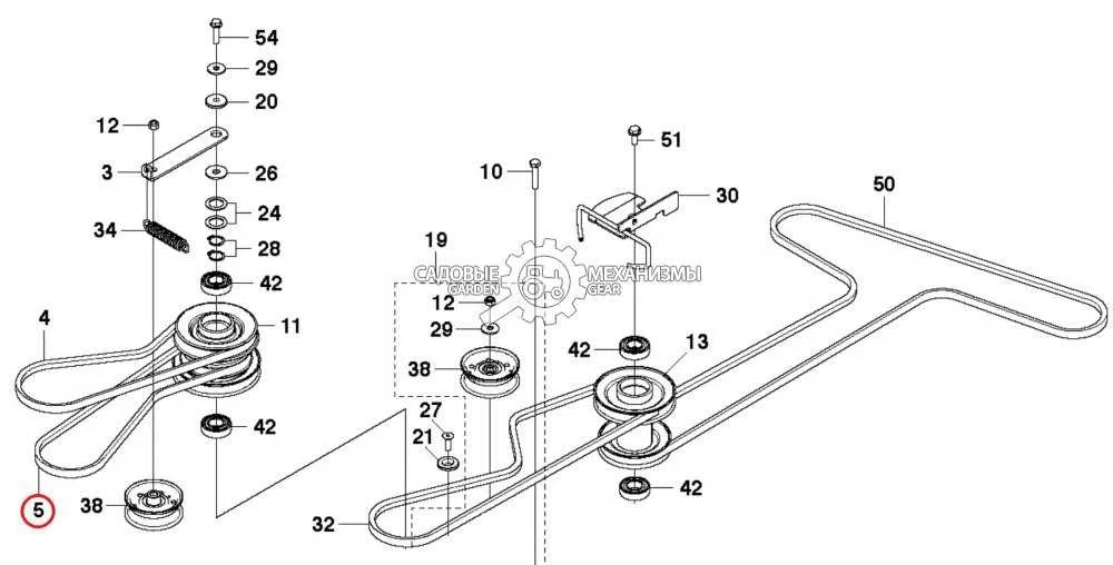 husqvarna yth2448 belt diagram