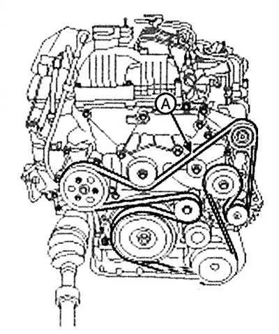 hyundai santa fe drive belt diagram
