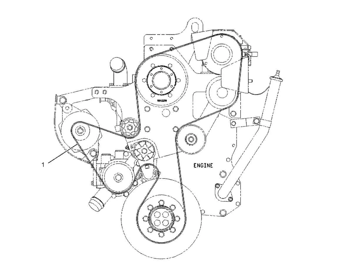 c13 caterpillar cat c13 serpentine belt diagram