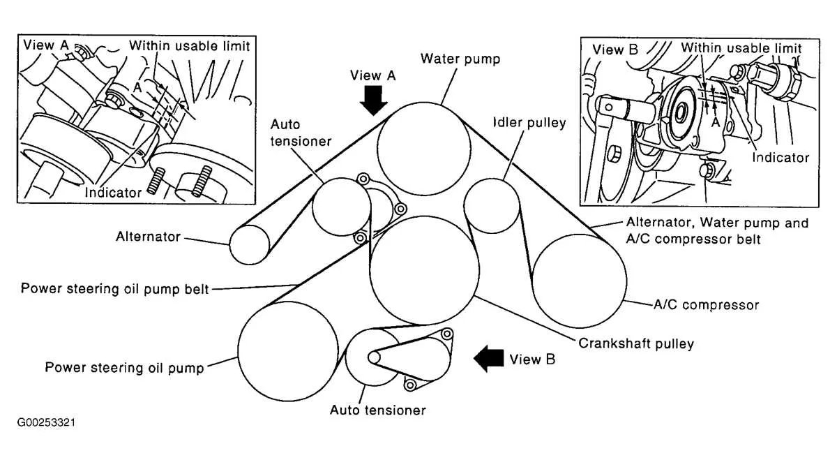 infiniti q50 serpentine belt diagram