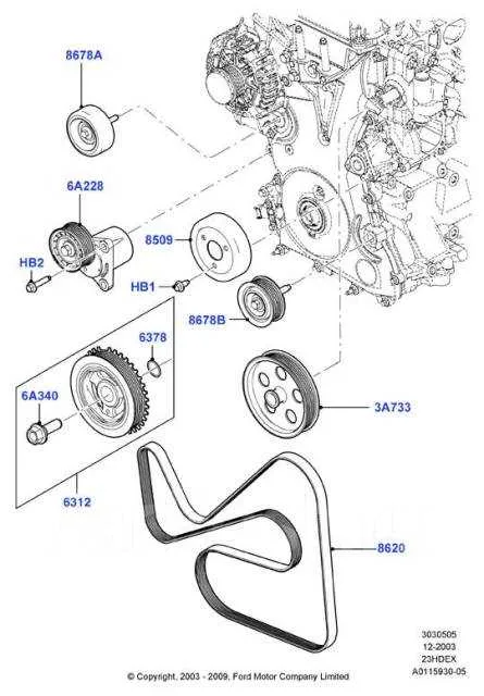 2007 ford escape belt diagram