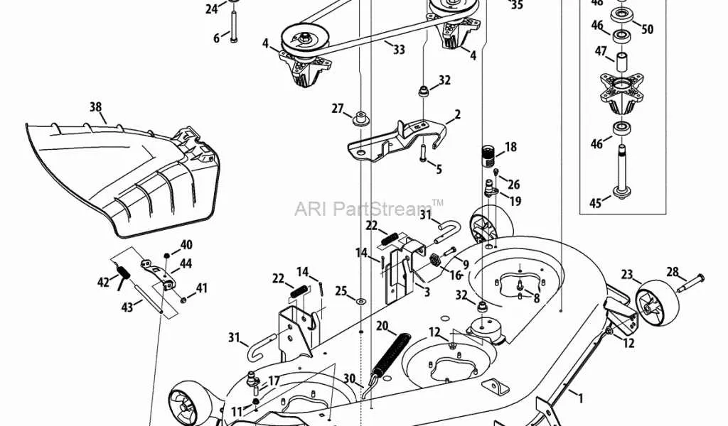 troy bilt pony 42 belt diagram