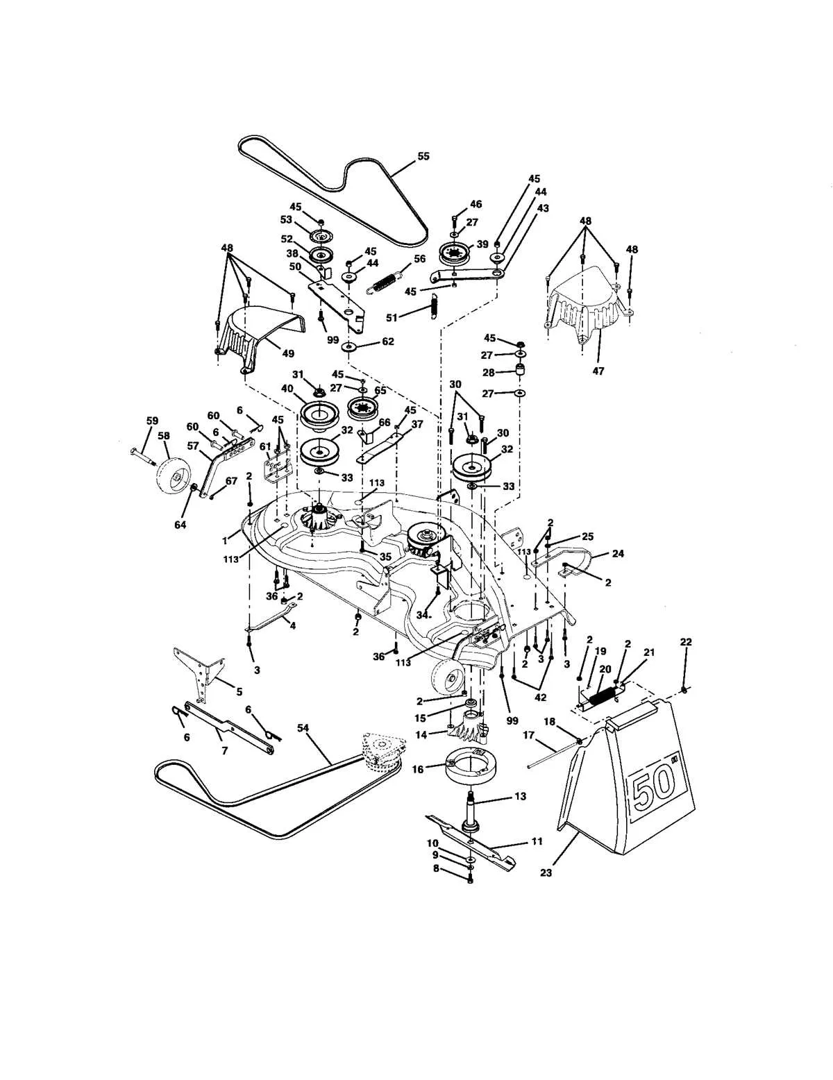 craftsman gt 3000 belt diagram