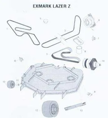 exmark 52 inch deck belt diagram