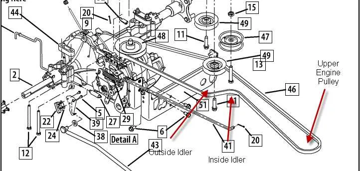cub cadet 38 inch deck belt diagram