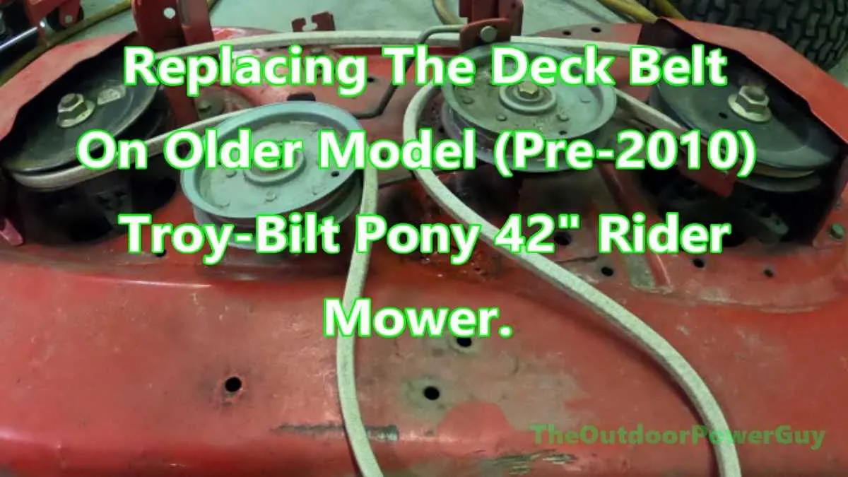 42 inch troy bilt pony drive belt diagram