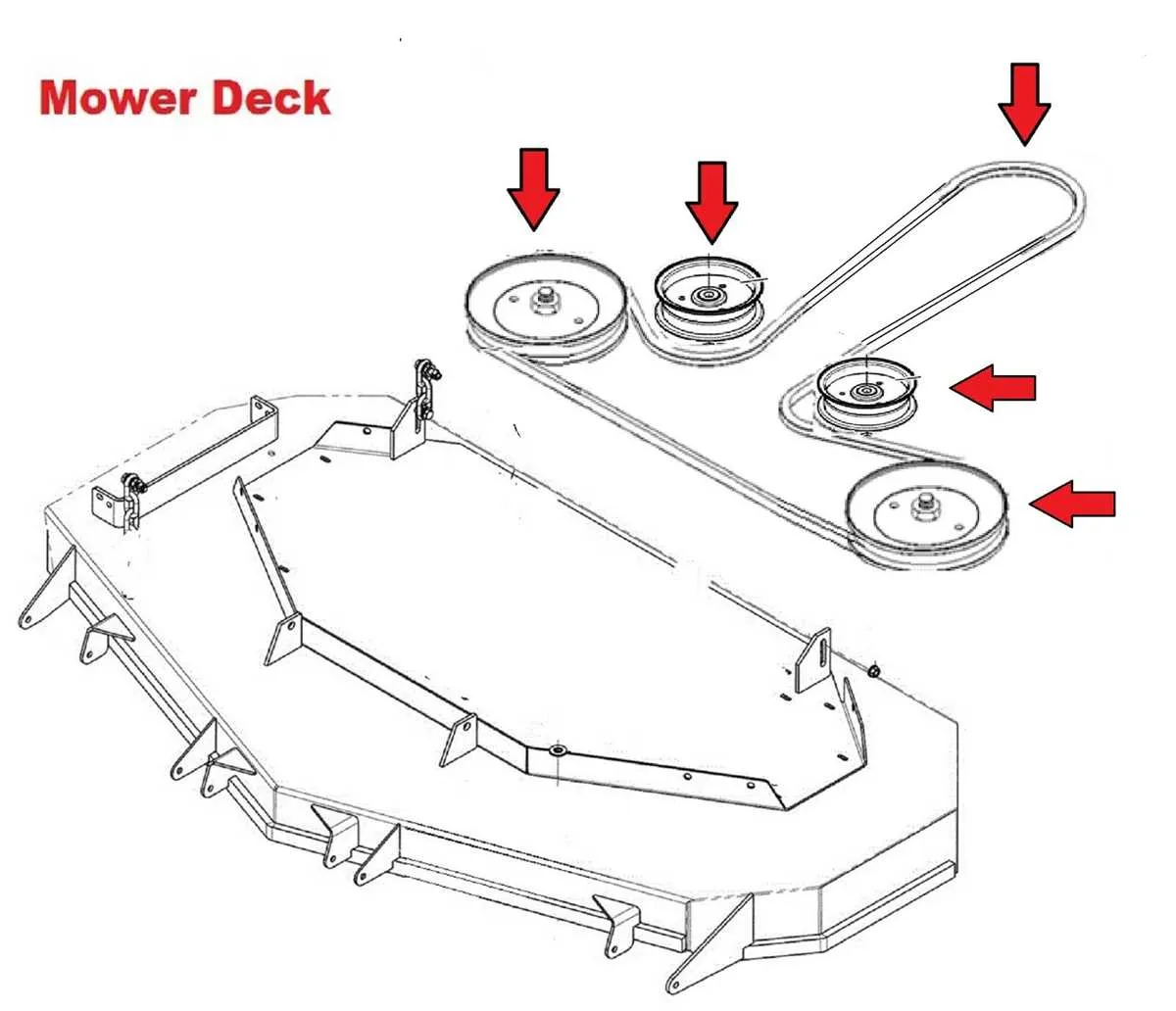 craftsman 50 inch mower deck belt diagram