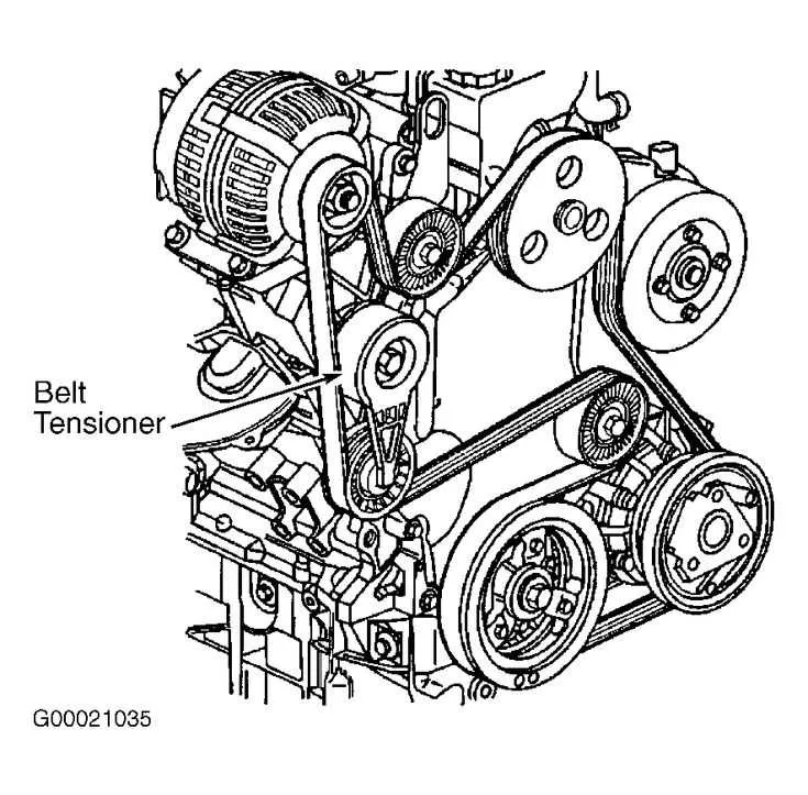 2008 chevy uplander serpentine belt diagram